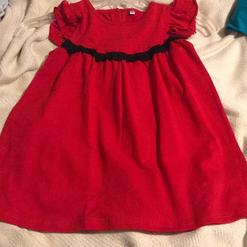 Red ruffle top